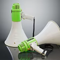 Commercial Handheld Megaphones with White and Green Design for Business Communication Tools