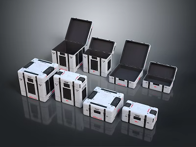 Practical Storage Cabinets With Various Sizes Open And Closed Design For Home Organization 3d model