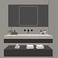 Modern Bathroom Cabinet Bathroom Counter Basin Bathroom Decoration Mirror Cabinet Sink 3d model