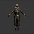 Man Wearing Brown Coat Scarf Brown Pants And Boots 3D Character
