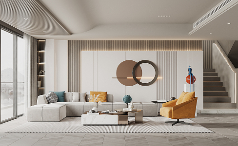 modern living room 3d model