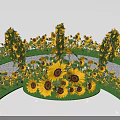 Vibrant Event Entrance Decorated With Colorful Sunflowers And Green Foliage