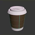Disposable Brown Paper Coffee Cup With White Lid For Daily Use