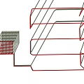 Red Frame Outdoor Sports Equipment With Climbing Arches And Spiral Structure For Fitness Training