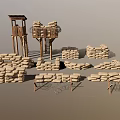 Durable Sports Equipment Including Sandbags Watchtower Wooden Frames And Springs For Training