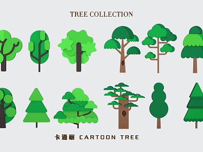 Variety Of Cartoon Tree Wall Decor Ideas For Homes 3d model Variety Of Cartoon Tree Wall Decor Ideas For Homes 3d model