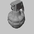 Military Hand Grenade Weapon Design With Green Fuse And Brown Textured Body