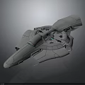 Space and Aerospace 3D Model White Spaceship With Wing Like Structures And Central Circular Design