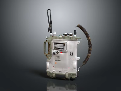 Industrial Mechanical Device With Control Panel Metal Casing And Hose Connection Model 55 3d model