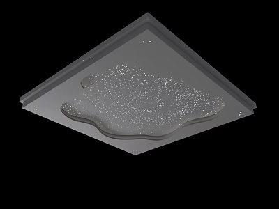 Modern Ceiling Design With Starry Pattern And Recessed Lighting 3d model