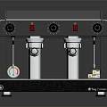 Computerized Espresso Coffee Machine With Dual Metal Nozzles And Control Panel