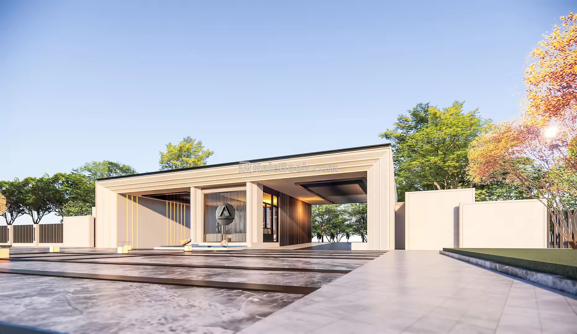 Modern Gate Simple Entrance Gate 3d model