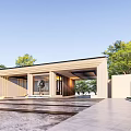 Modern Gate Simple Entrance Gate 3d model
