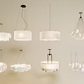 Modern Pendant Lights With Various Stylish White Spherical And Round Shades
