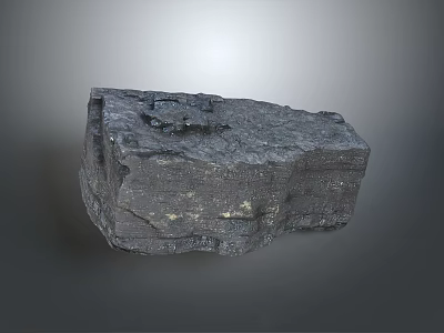 Dark Gray Wood Stone With Layered Texture And Natural Patterns For Decorative Use 3d model