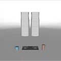 Modern Stainless Steel Kitchen Appliances With Range Hoods Gas Stove And Kettles