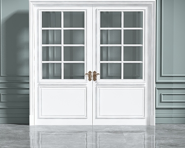 Modern door combination 3d model