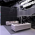 Modern Car Showroom Interior With Large Screen Display And Showcased Vehicle