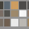 Wall Panels With Various Colors And Vertical Stripes For Modern Interior Design 3d model