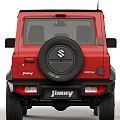 Red Off Road SUV With Black Roof Round Headlights And Alloy Wheels