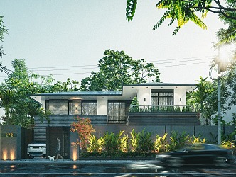 Modern single-family villa homestay self-built 3d model