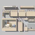 Booth Display Cabinet Technology Booth 3d model