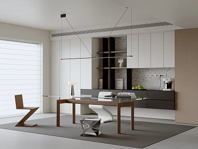 Modern Minimalist Study 3d model