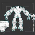 Bumblebee Game Movie Character In Robot And Car Form With Hammer Weapon