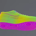Nike Air Force 1 White Low Top Sneakers With Black Swoosh And Thick Sole