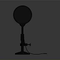 Practical Black Microphone Pop Filter With Adjustable Stand And Cable For Recording Needs