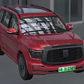 Red SUV Car With Sleek Exterior Design