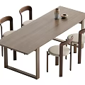 Quiet Wind Dining Table and Chair Log Wind Dining Table and Chair 3d model