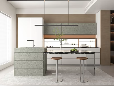 Modern Minimalist Restaurant 3d model