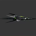 Space And Aerospace Dark Colored Spaceships With Green Lines In Flying Formation