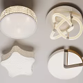 Modern Ceiling Lights With Various Unique Shapes And Elegant Design Details 3d model