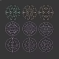 Decorative Circular Floor Tiles With Colorful Geometric Patterns And Intricate Designs