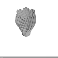Two Elegant White Striped Vases With Modern Sculptural Design And Smooth Texture