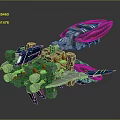 Futuristic Spaceship With Detailed Mechanical Structures Engine Components And Metallic Design 3d model