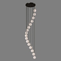 Modern Minimalist Chandelier Chandelier Simple Chandelier 3d model