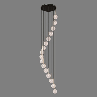 Modern Minimalist Chandelier Simple Chandelier 3d model