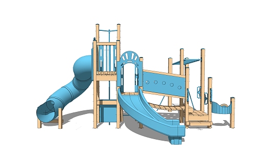 Modern amusement equipment children'slide 3d model