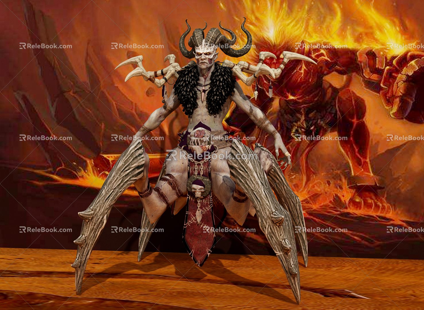 Modern game character Diablo character 3d model