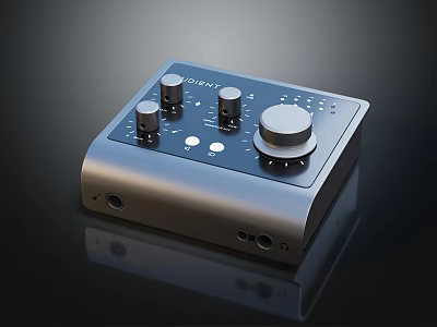Soundstretch Commercial Audio Equipment With Control Knobs Buttons And Input Output Ports 3d model
