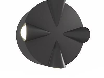 Stylish Modern Black Wall Light Featuring Geometric Design And LED Lighting 3d model