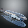 Space Aeronautics Transparent Airship Design With Internal Structure Details