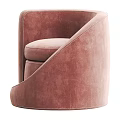 Modern Olive Green Velvet Single Sofa With Rounded Armrests Stitching Details And Color Options