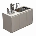 Modern Bathroom Vanity With Sleek Countertop Washbasin Faucet And Storage Cabinets