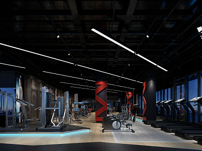 INDUSTRIAL LOFT GYM 3d model