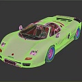 White Sports Car With Red Seats And Sleek Aerodynamic Exterior Design