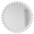Round Mirror With Black Spherical Decorative Frame For Home Wall Decor 3d model